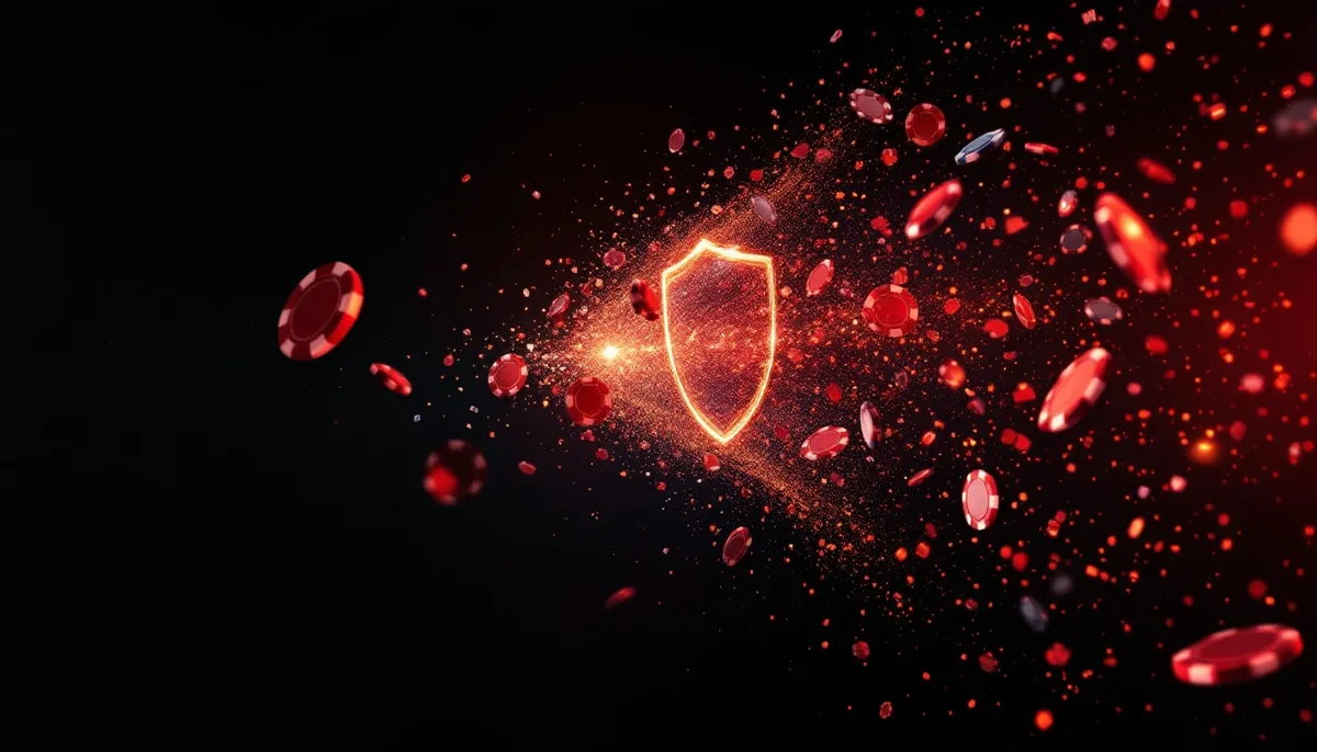 Energy shield deflecting casino chips — bonus abuse defense