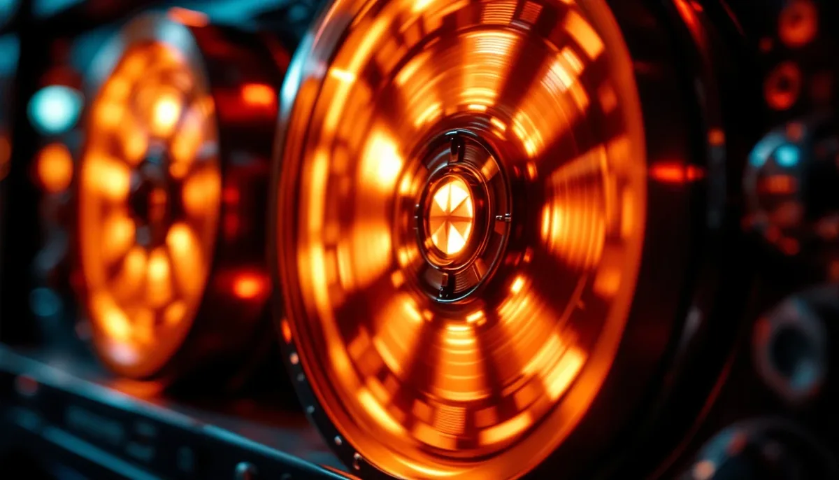 Spinning slot reels close-up illustrating slots math and RTP